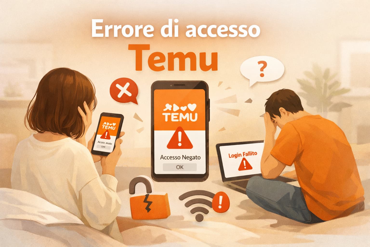 Errore di accesso Temu: cause e soluzioni efficaci