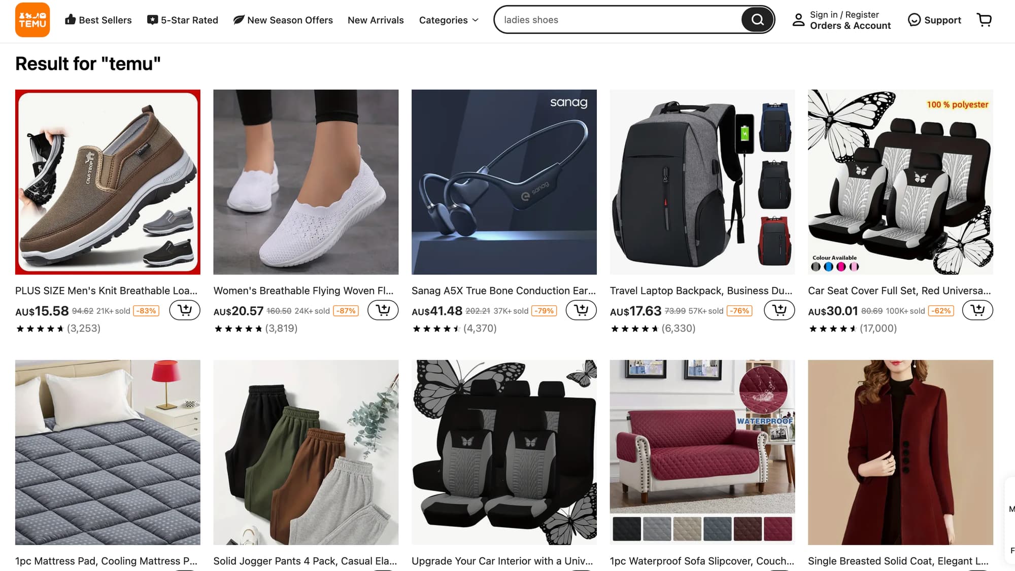 Come trovare le offerte stagionali Temu nell’app ufficiale